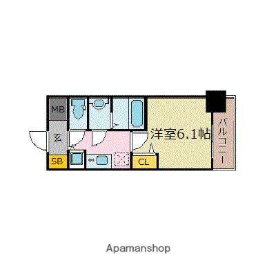 プレサンス新大阪ザシティ(1K/6階)の間取り写真