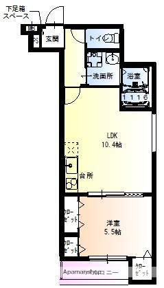 フジパレス上新庄東(1LDK/3階)の間取り写真