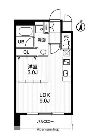アーバンフラッツ西中島(1LDK/11階)の間取り写真