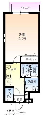フジパレス北公園3番館(1K/1階)の間取り写真