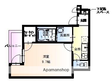フジパレス瑞光Ⅴ番館(1K/2階)の間取り写真