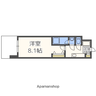 レジディア新大阪(1K/2階)の間取り写真