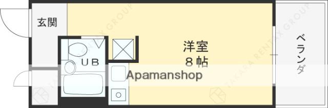 朝日プラザアドバンス淡路(ワンルーム/5階)の間取り写真