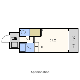 ART21(ワンルーム/3階)の間取り写真