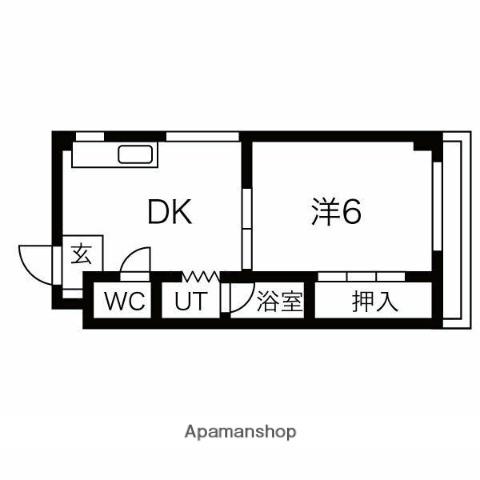 SENSE東淀川(1DK/4階)の間取り写真