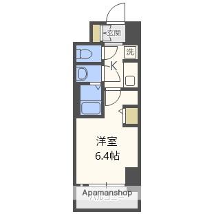 エステムコート新大阪ⅩⅡオルティ(1K/4階)の間取り写真