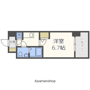アドバンス新大阪ラシュレ(1K/6階)の間取り写真