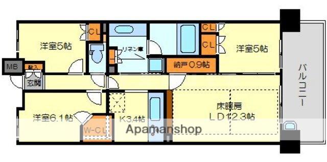 プラウドシティ新大阪(3LDK/5階)の間取り写真