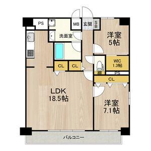 セノアタワー新大阪(2LDK/12階)の間取り写真