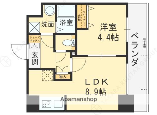 CREST TAPP新大阪(1LDK/9階)の間取り写真