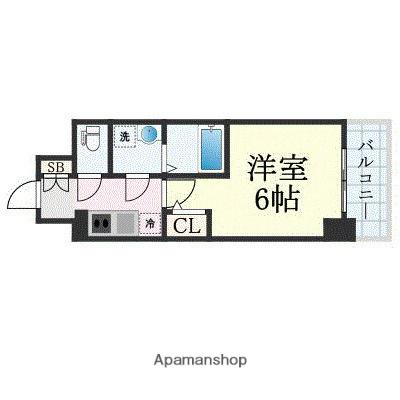 エスリード ザ・グラン大阪ノース(1K/11階)の間取り写真