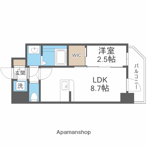 セレニテ新大阪グランデ ミリュー(1LDK/12階)の間取り写真