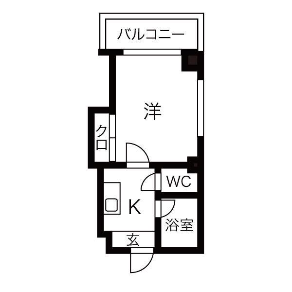 マンション セレーネ(1K/5階)の間取り写真