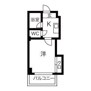 マンション セレーネ(1K/3階)の間取り写真