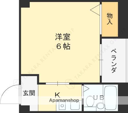 メゾンロレア—ル(1K/3階)の間取り写真