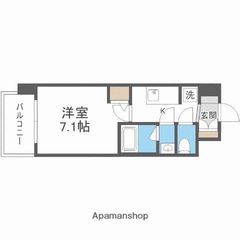 スプランディッド新大阪V(1LDK/4階)の間取り写真