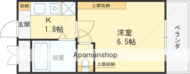 フルーレ小松(ワンルーム/2階)の間取り写真