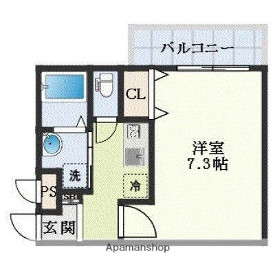 AILE柴島(1K/4階)の間取り写真