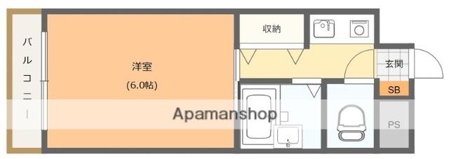 エクセレント上新8(1K/4階)の間取り写真
