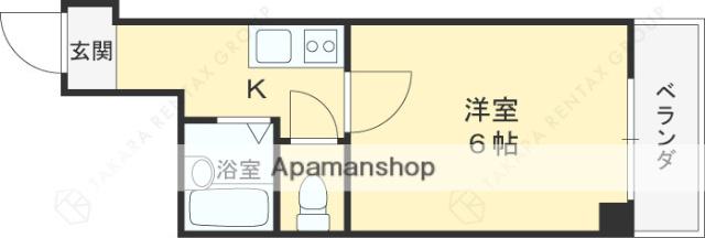 オークレジデンス(1K/3階)の間取り写真