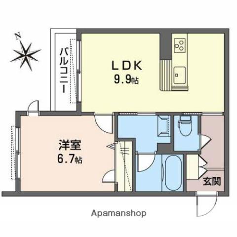 シャーメゾン プリメーラ(1LDK/2階)の間取り写真