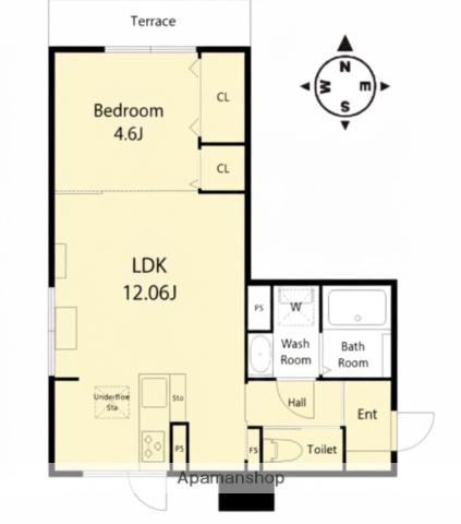 メゾン・リシェス(1LDK/2階)の間取り写真