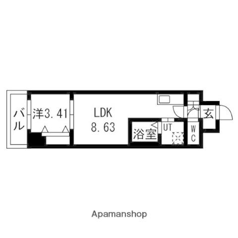 アーバンパーク新大阪(1LDK/9階)の間取り写真