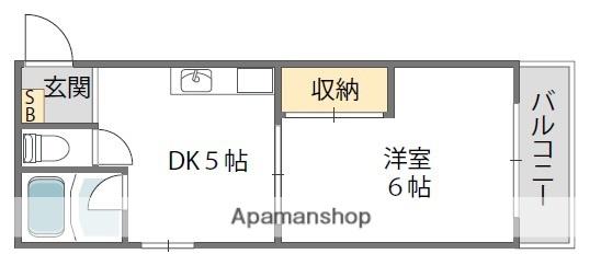 ニュー豊里マンション(1DK/3階)の間取り写真