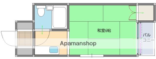 BEE2ハイツ(1K/1階)の間取り写真