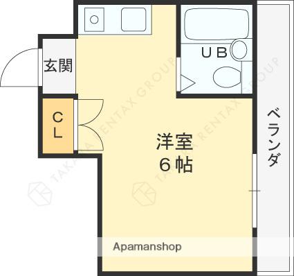 信和マンション(ワンルーム/3階)の間取り写真