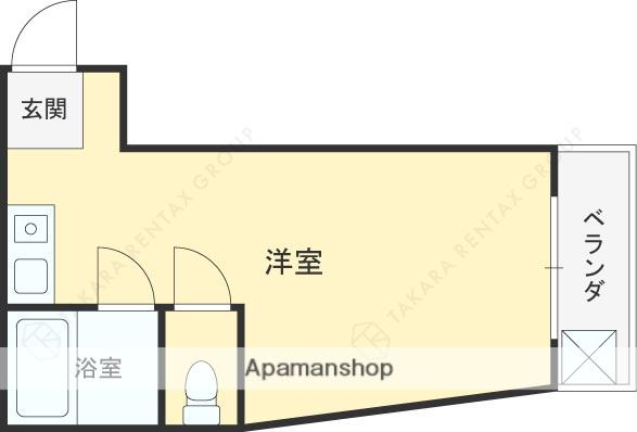 朝日マンション(ワンルーム/1階)の間取り写真