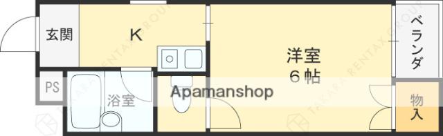 FIRST STAGE(1K/3階)の間取り写真