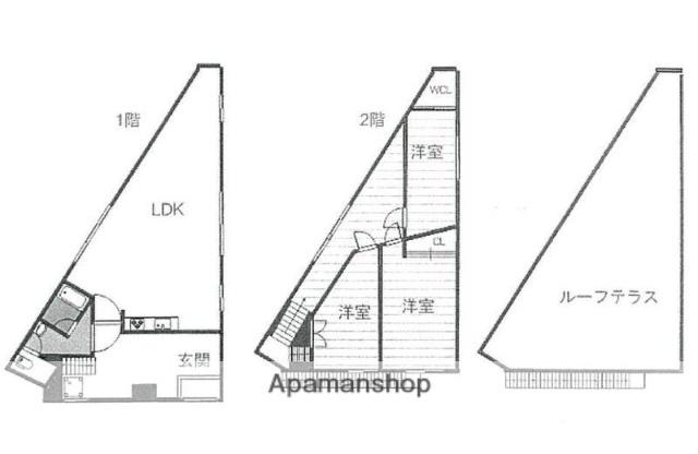 阪急電鉄京都線 淡路駅 徒歩14分 3階建 築41年(3LDK)の間取り写真