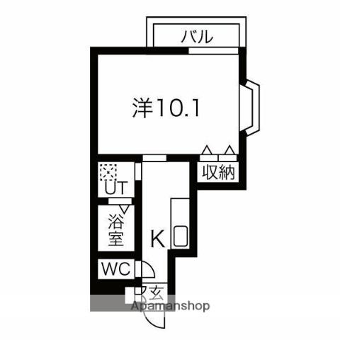 エスパシオ御﨑(1K/2階)の間取り写真