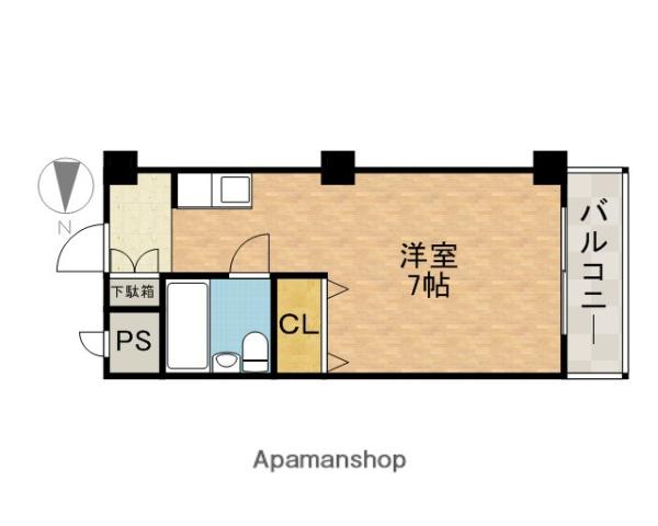 第2ハイツ杉本(ワンルーム/1階)の間取り写真