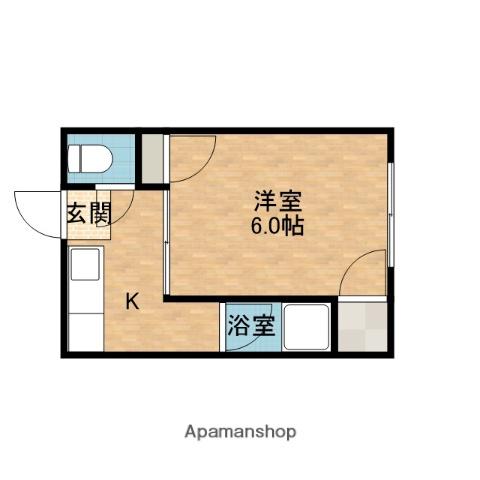 清風マンション(1K/4階)の間取り写真
