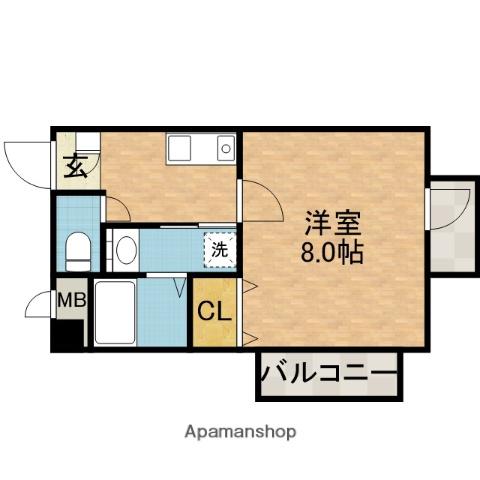 グランシャリオ(1K/2階)の間取り写真