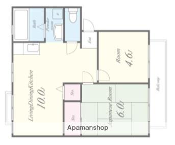 サンシティ三島(2LDK/2階)の間取り写真