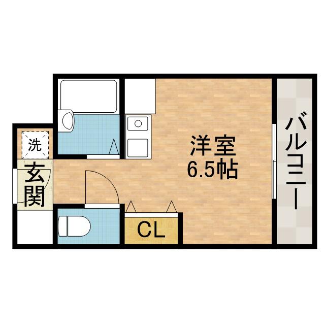 サンフェイム黒田(ワンルーム/2階)の間取り写真