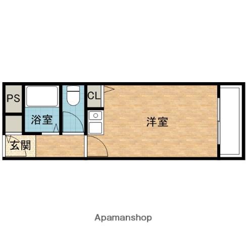 サンフォレスト新中条(ワンルーム/3階)の間取り写真