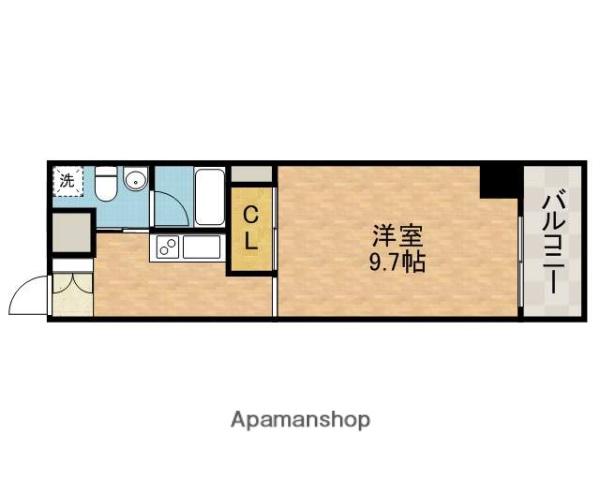 グランヴァレー彩都(1K/4階)の間取り写真