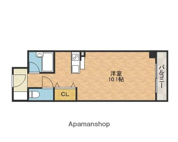 グリーンハイツ豊川Ⅰ(ワンルーム/2階)の間取り写真