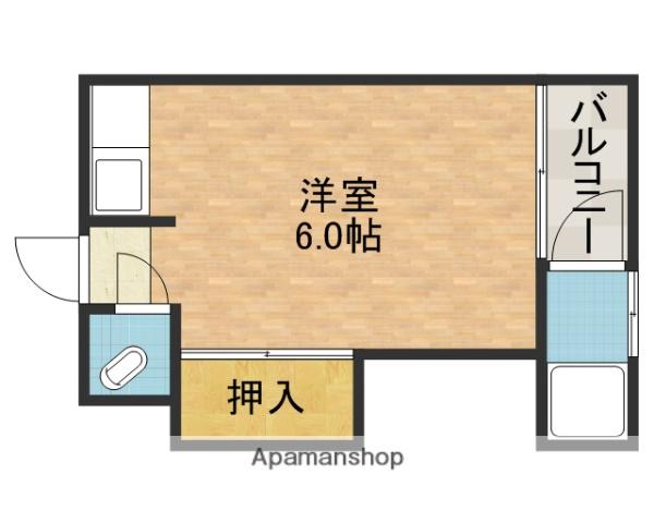 コーポ東太田(ワンルーム/1階)の間取り写真
