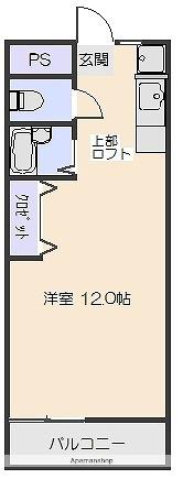 山崎第7マンション(ワンルーム/2階)の間取り写真