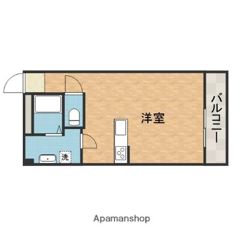 サンハイツいすず(ワンルーム/3階)の間取り写真