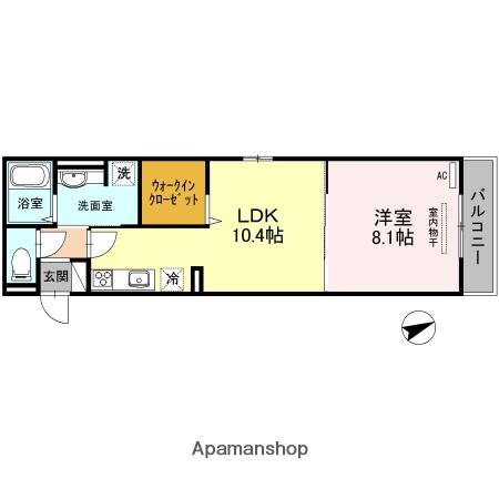 アメニティー・ベフ(1LDK/3階)の間取り写真