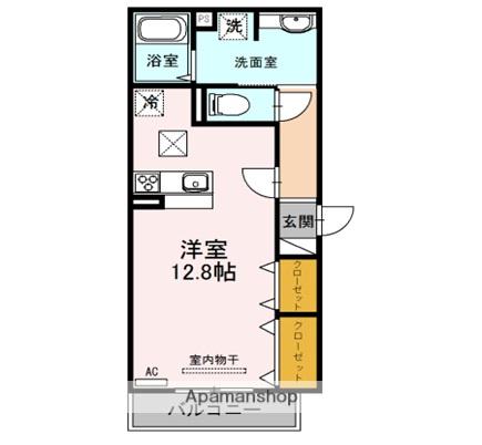 アメニティー・ベフ(ワンルーム/2階)の間取り写真