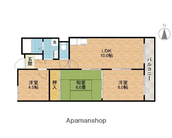 サンハイム杉林(3LDK/3階)の間取り写真