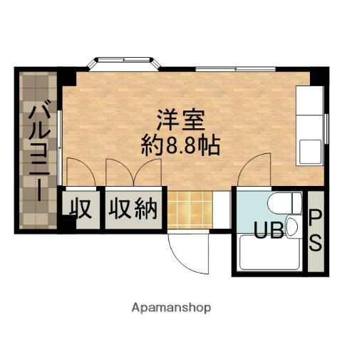 メゾン・デュ・IJC-1(ワンルーム/3階)の間取り写真