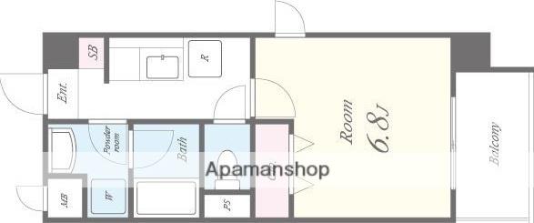 ピュール(1K/2階)の間取り写真
